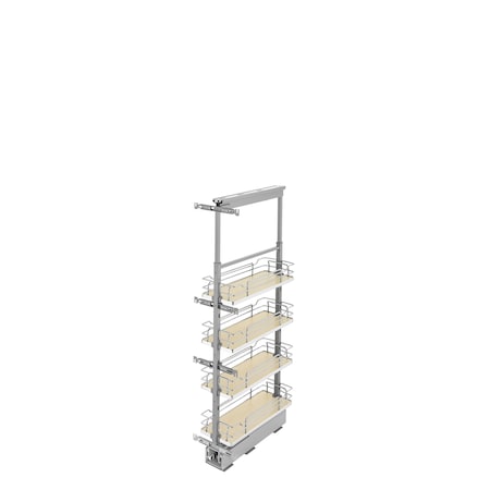 Rev-A-Shelf Steel, Natural, 8 in W, 43.41 in H, 21.72 in L, Light Brown 5343-08-MP